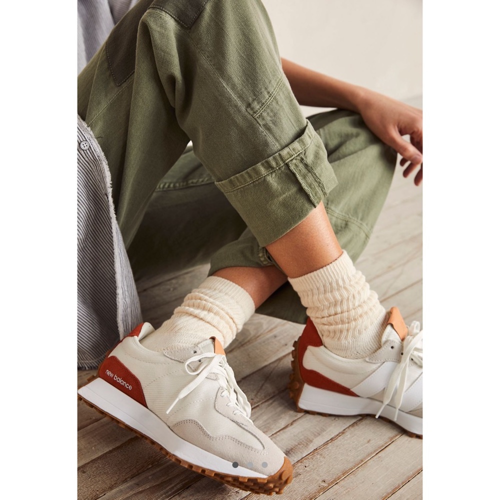 New Balance Women's Cream and Rust Retro Sneakers